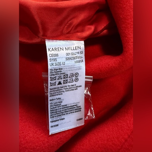 NWT Karen Millen Ted Wool Trench Coat - Size 8 - Picture 6 of 7